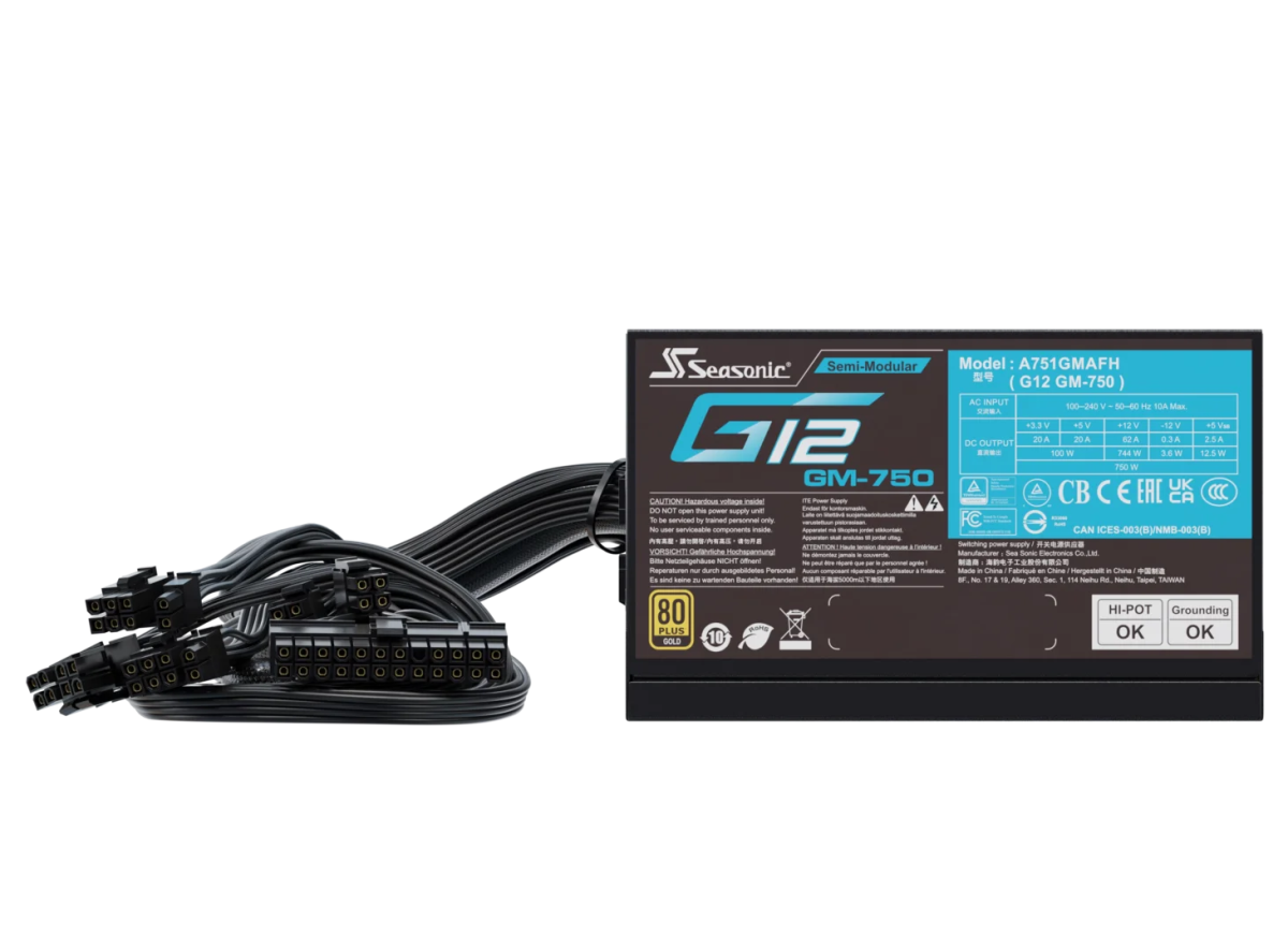 Seasonic G12 GM - 750 Power Supply 750 Watts | A751GMAFH - Vektra Computers LLC Seasonic G12 GM - 750 Power Supply 750 Watts | A751GMAFH - Vektra Computers LLC